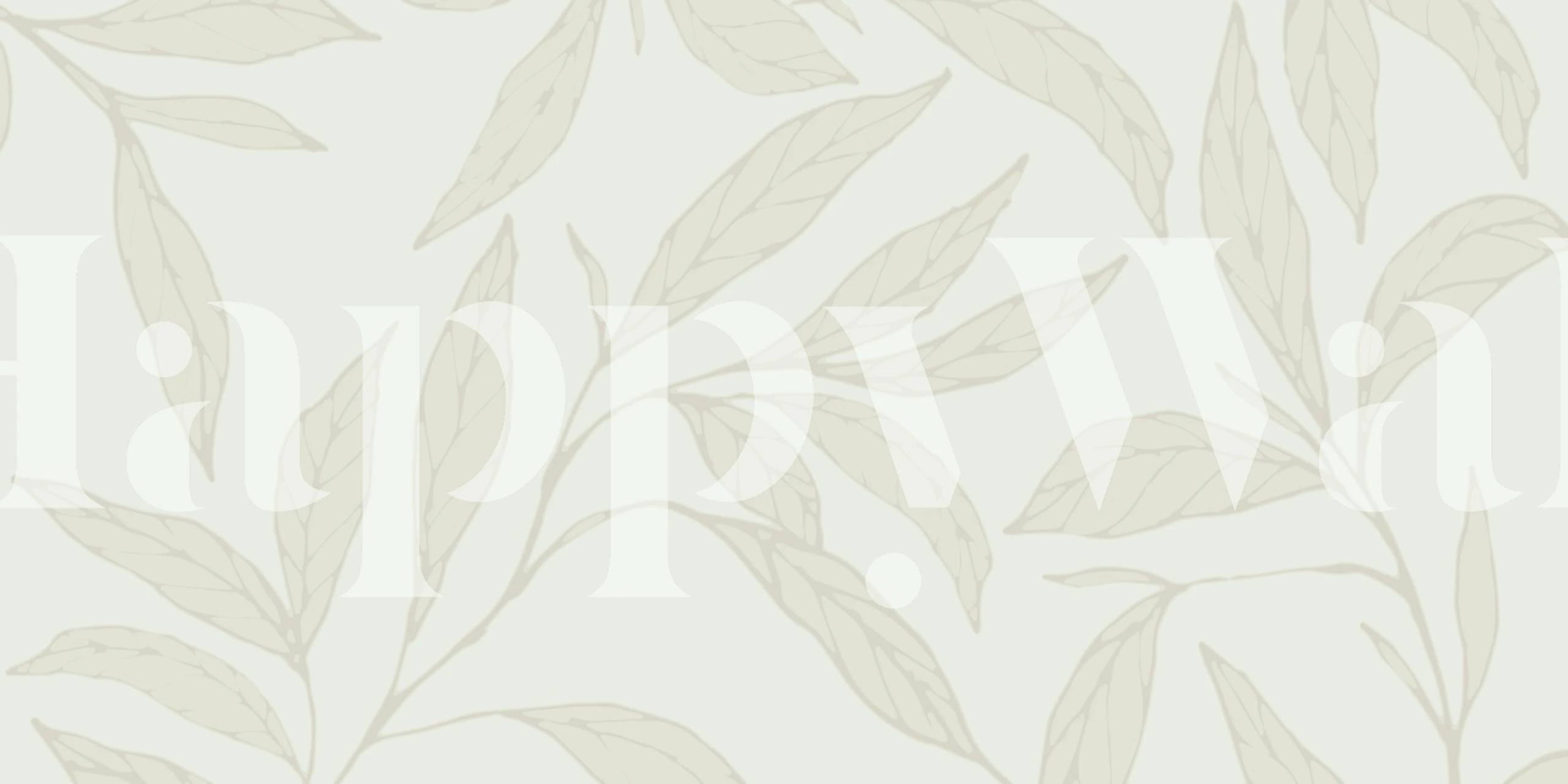 Neutral foliage leaf pattern on light background wallpaper