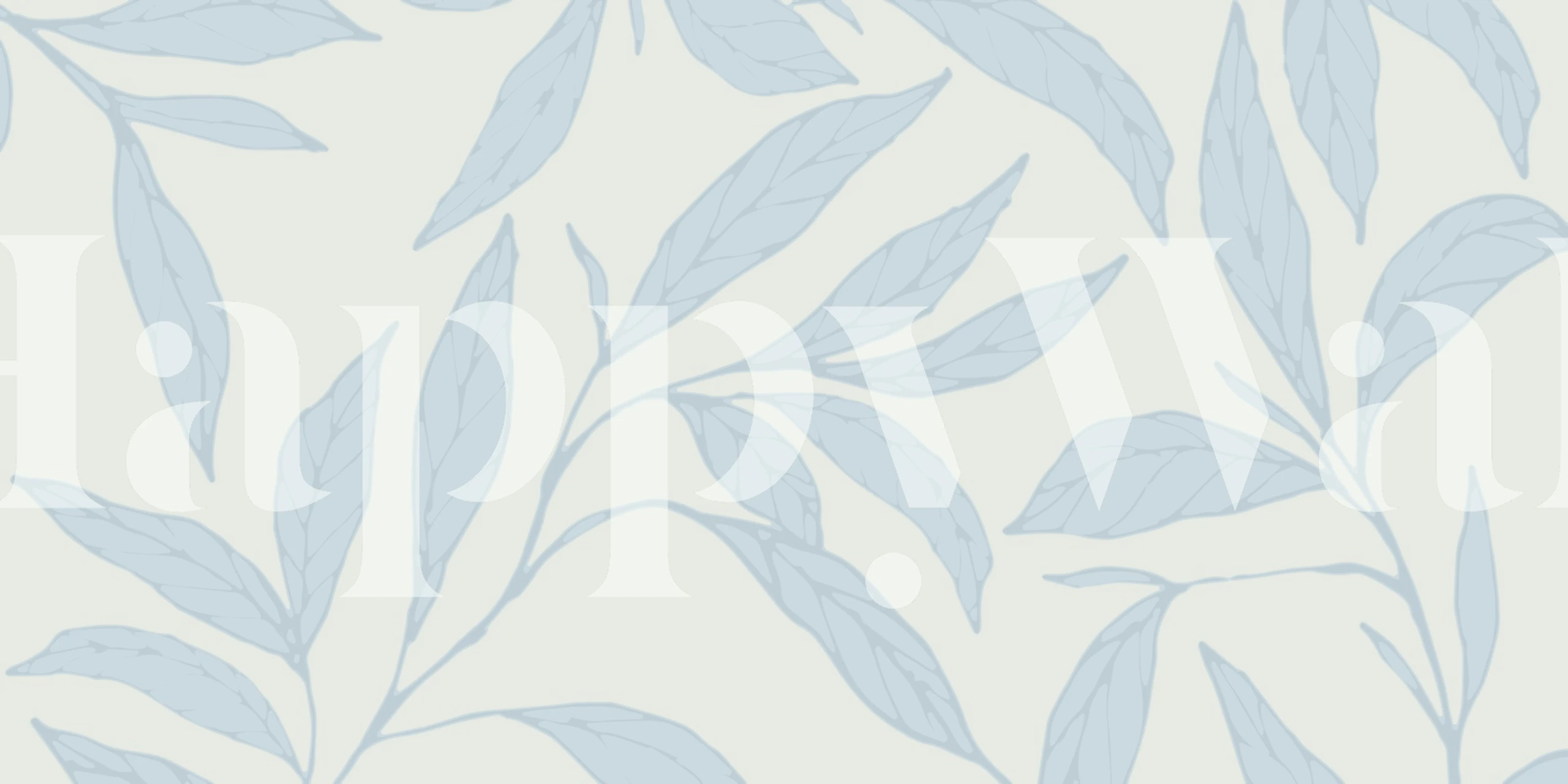 Foliage Big Cream wallpaper in a room setting