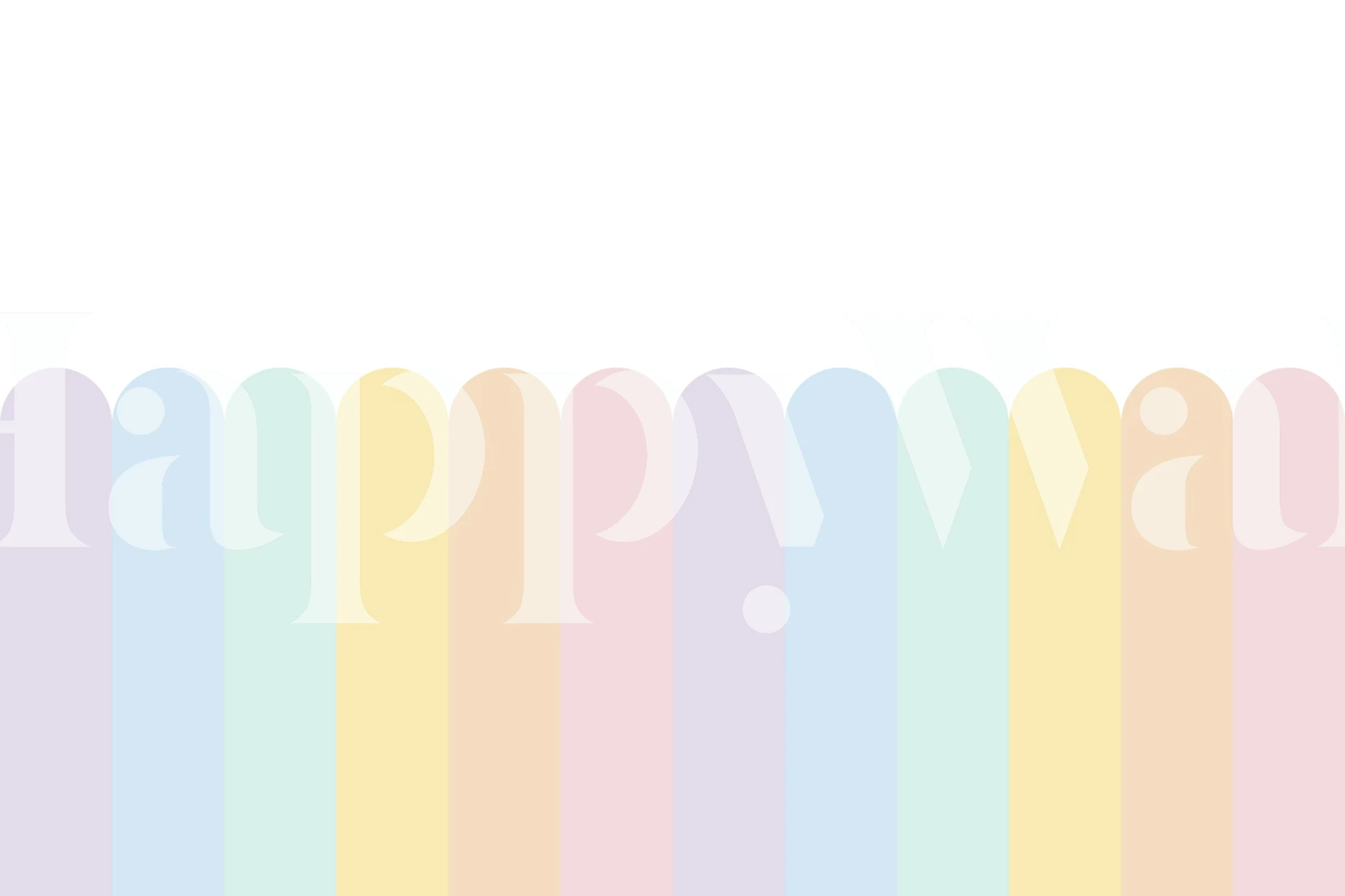 Soft pastel rainbow colors in scalloped pattern for wall mural