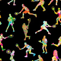 Tennis Players Pattern 1 papiers peint