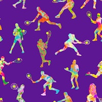 Tennis Players Pattern 2 papiers peint