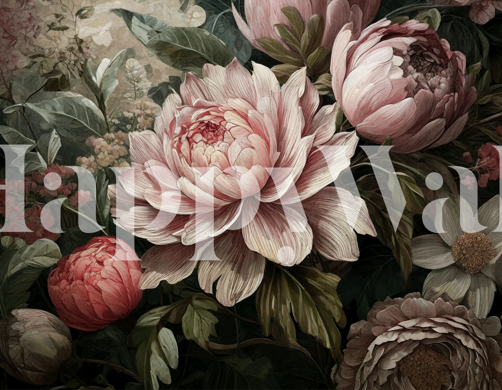 Vintage tapet med sommer blomster design