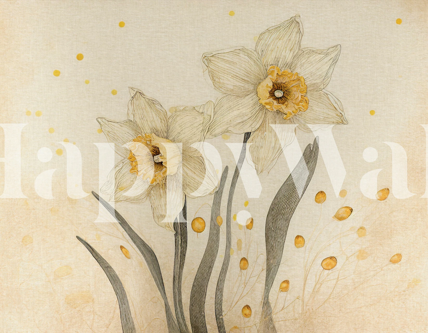 Retro botaniczny rysunek kwiatów i nasion