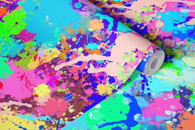 Colorful Abstract Splashed Backgroundwallpaper roll