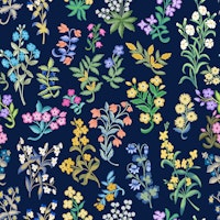 Millefleurs pattern 4 behang