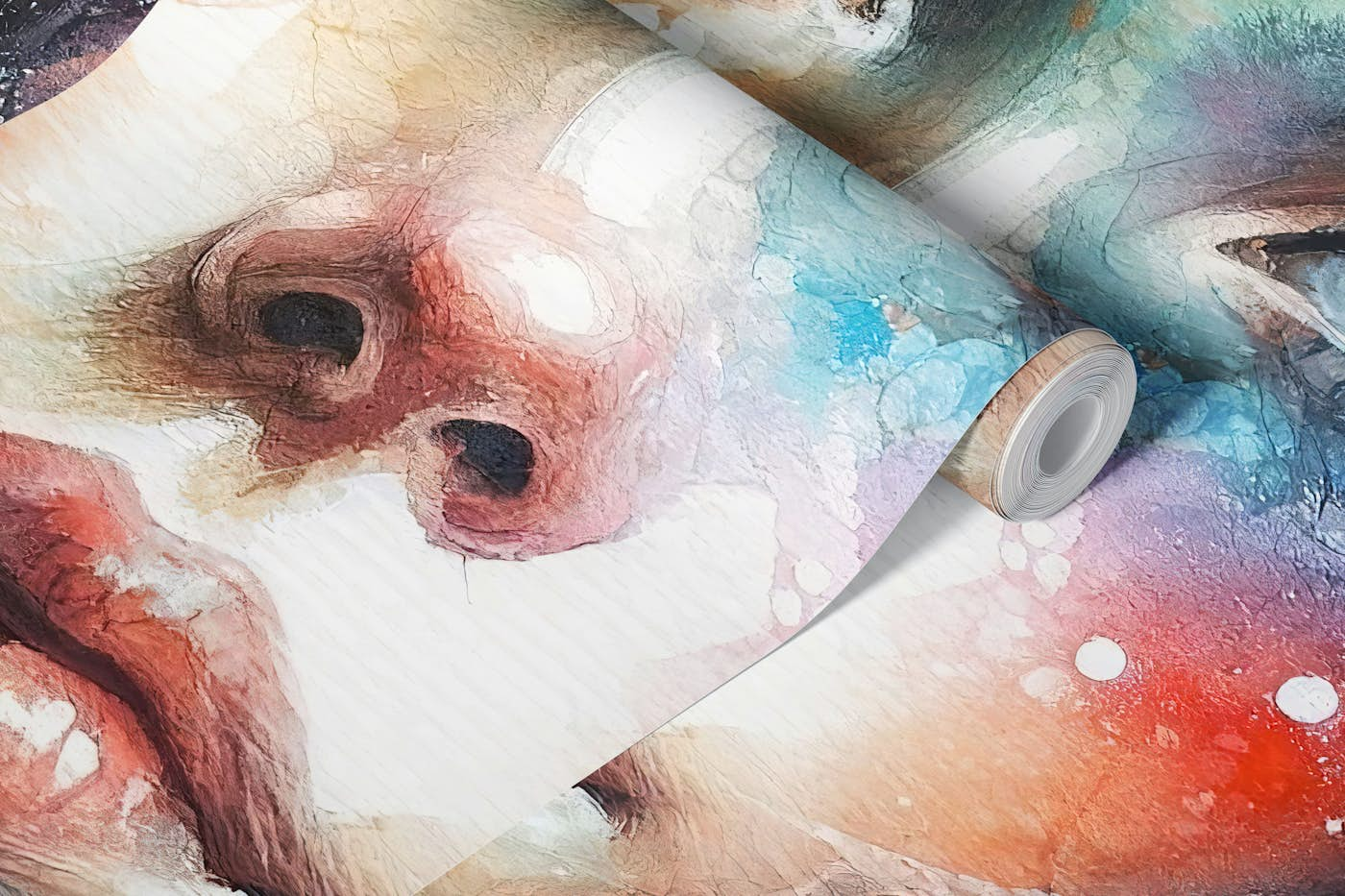 Watercolor Woman Astronaut wallpaper roll