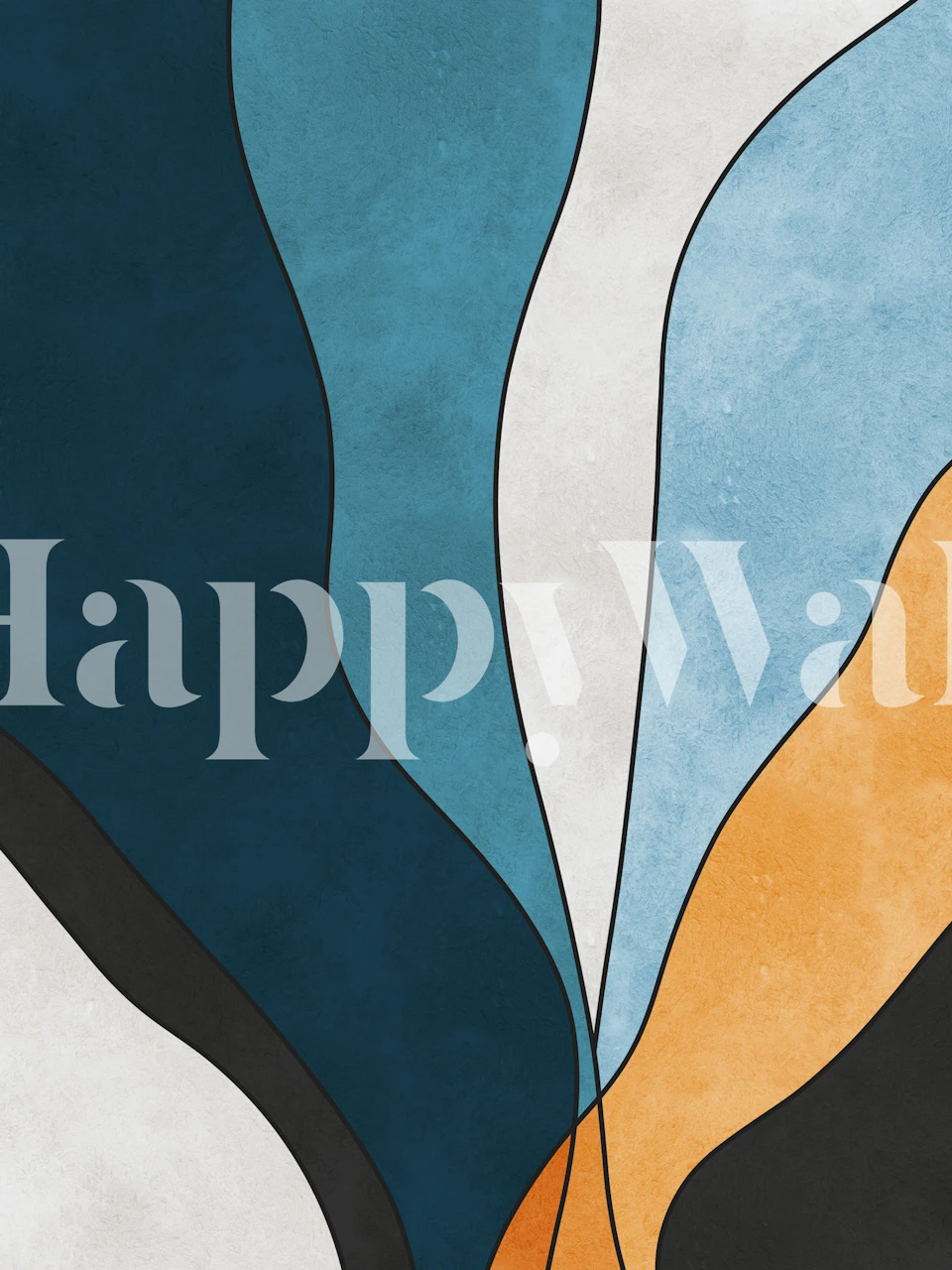 Boho shapes 14 wallpaper design in a room