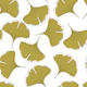 Ginkgo Biloba leaves seamless pattern 1