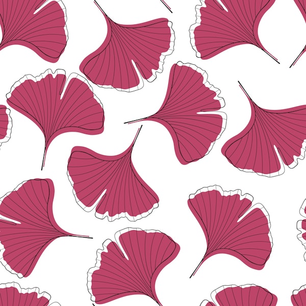 Ginkgo Biloba leaves seamless pattern 3