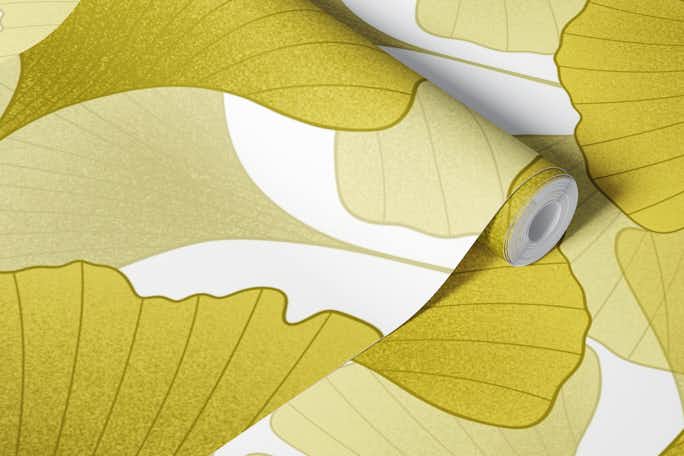 Ginkgo Biloba leaves seamless pattern 5wallpaper roll