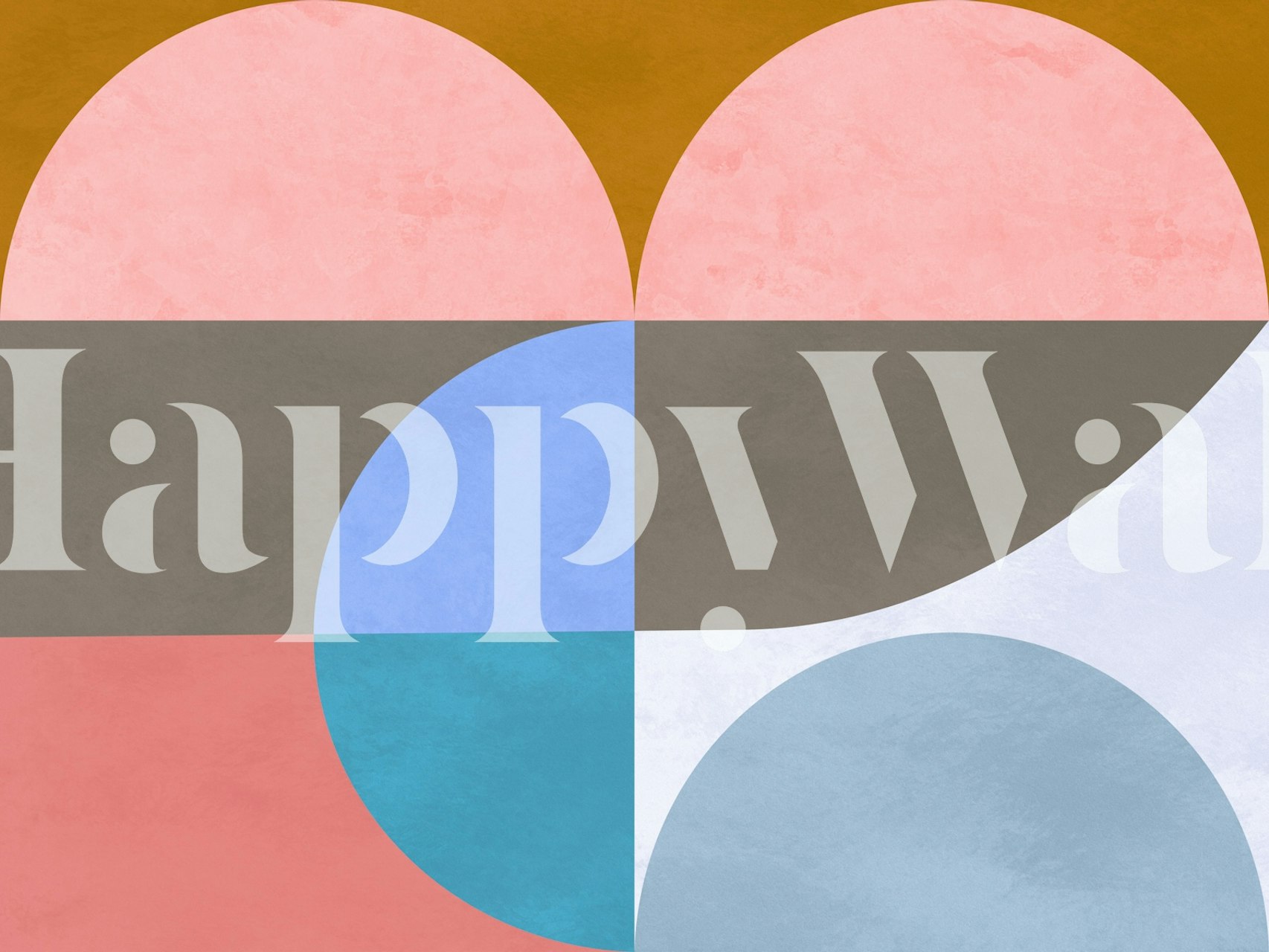 Colorful abstract geometric shapes in pastels wallpaper