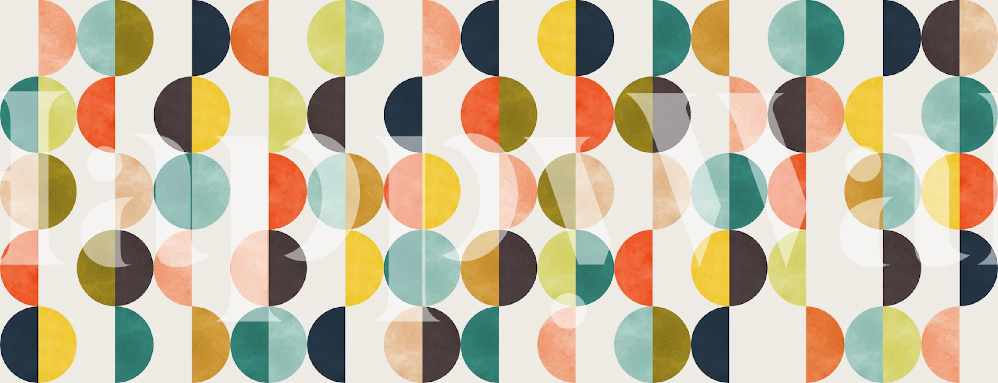 Colorful Circles 7 wallpaper in a stylish room