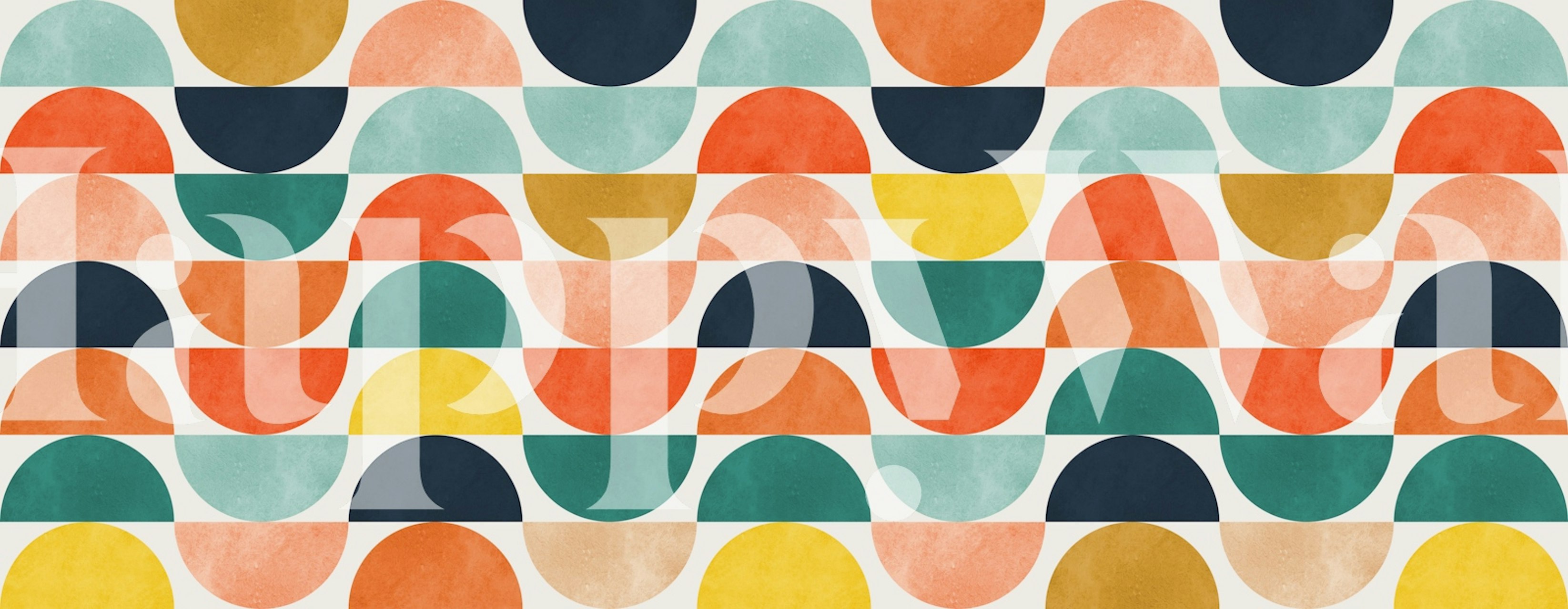 Tapeta Colorful circles v místnosti