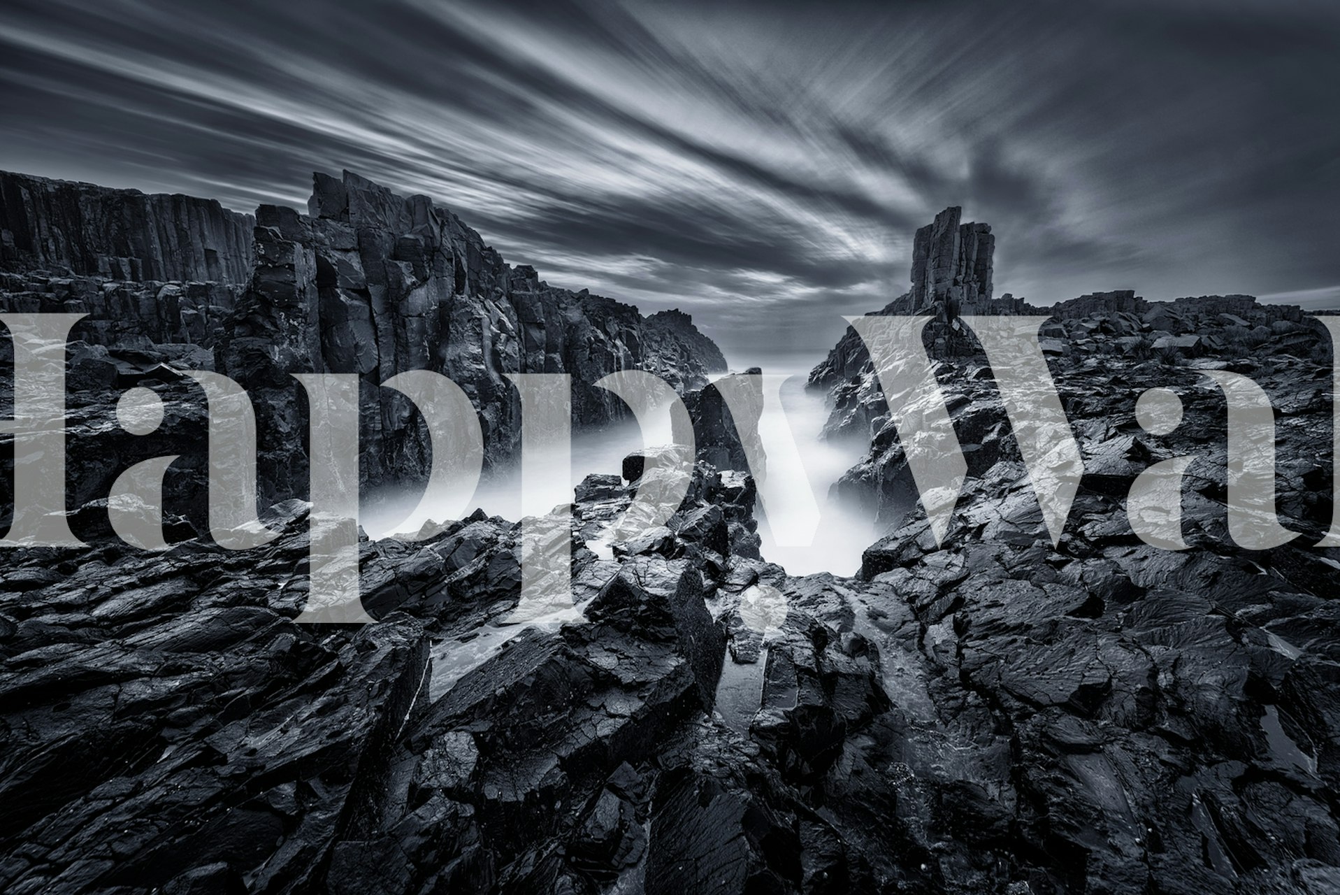 Iron World wallpaper displayed in a room