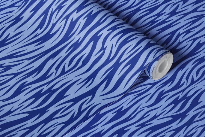 abstract tigerprint bluewallpaper roll