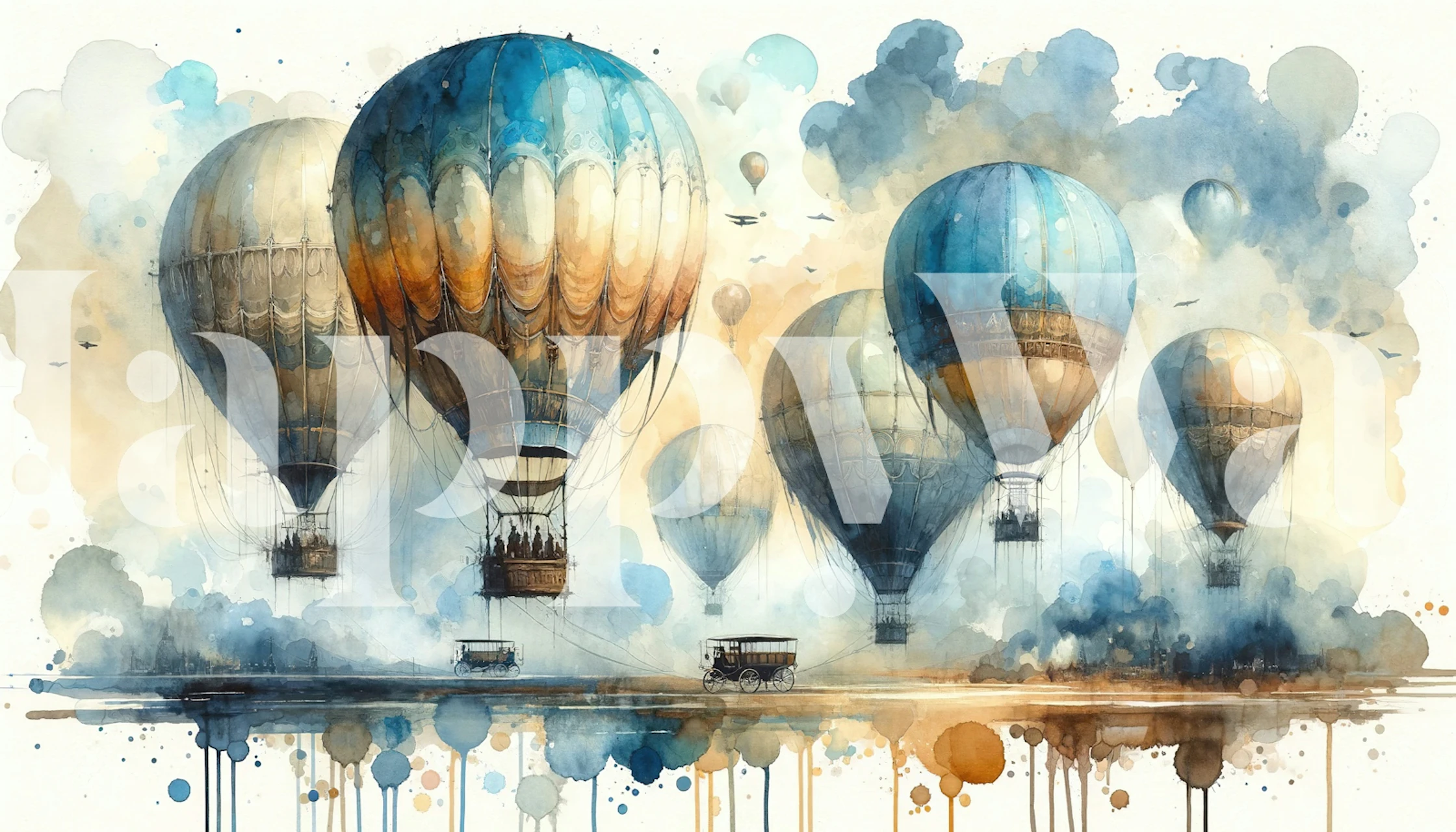 Whispers of Adventure wallpaper with hot air balloons