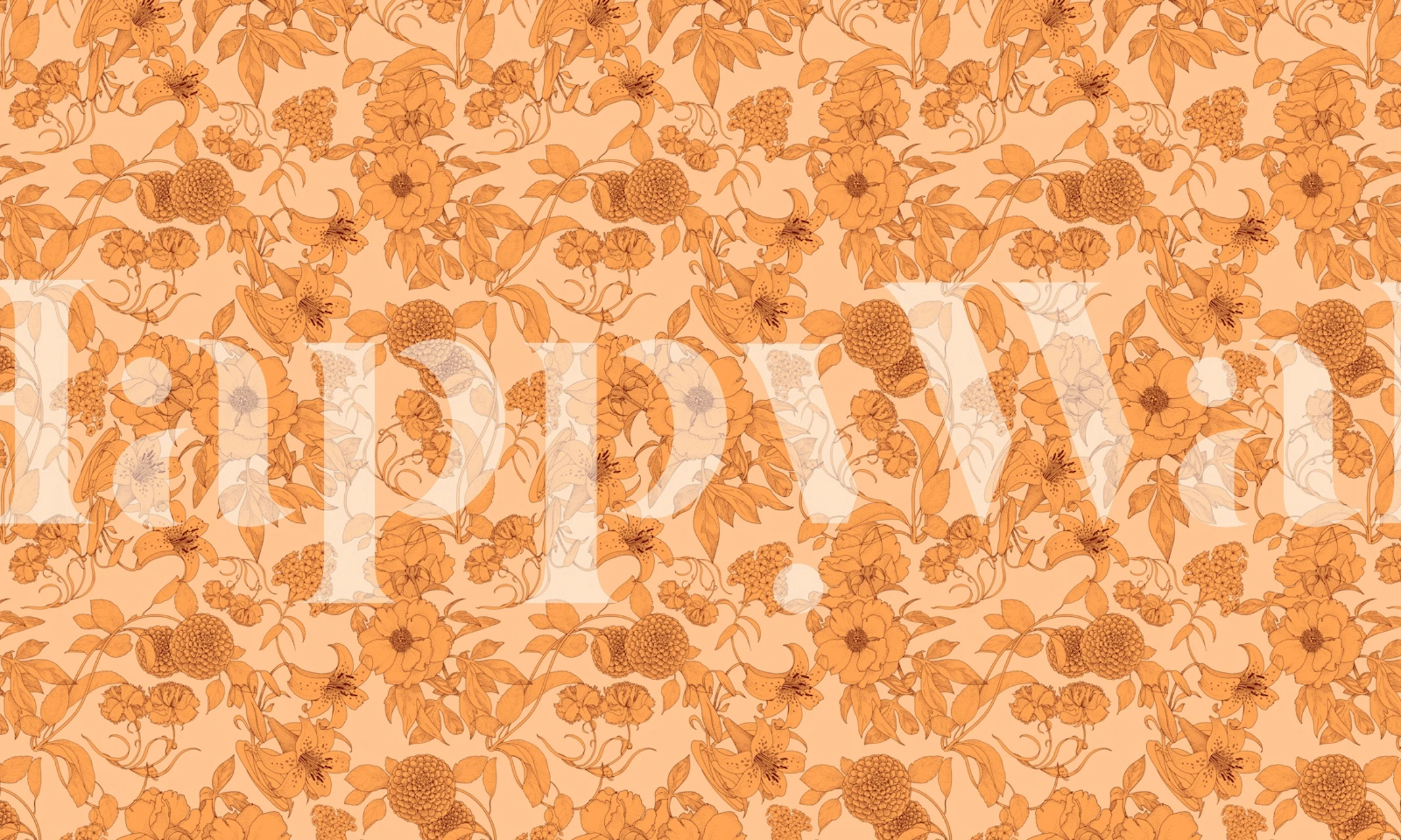 Tapeta kwiatowa Art Nouveau IV w pokoju