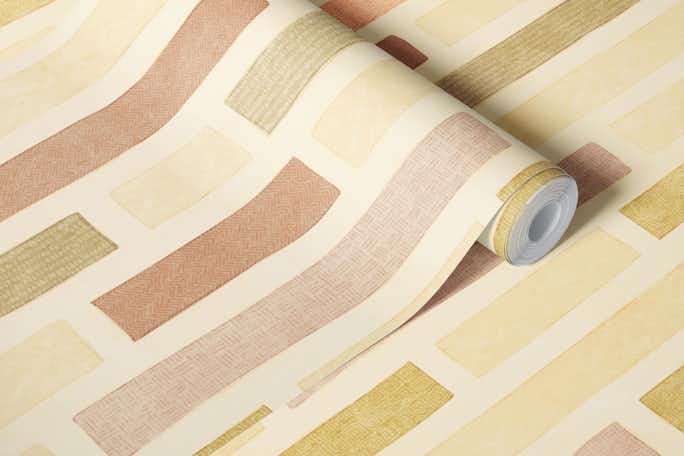 textured earthtoned bauhaus stripeswallpaper roll
