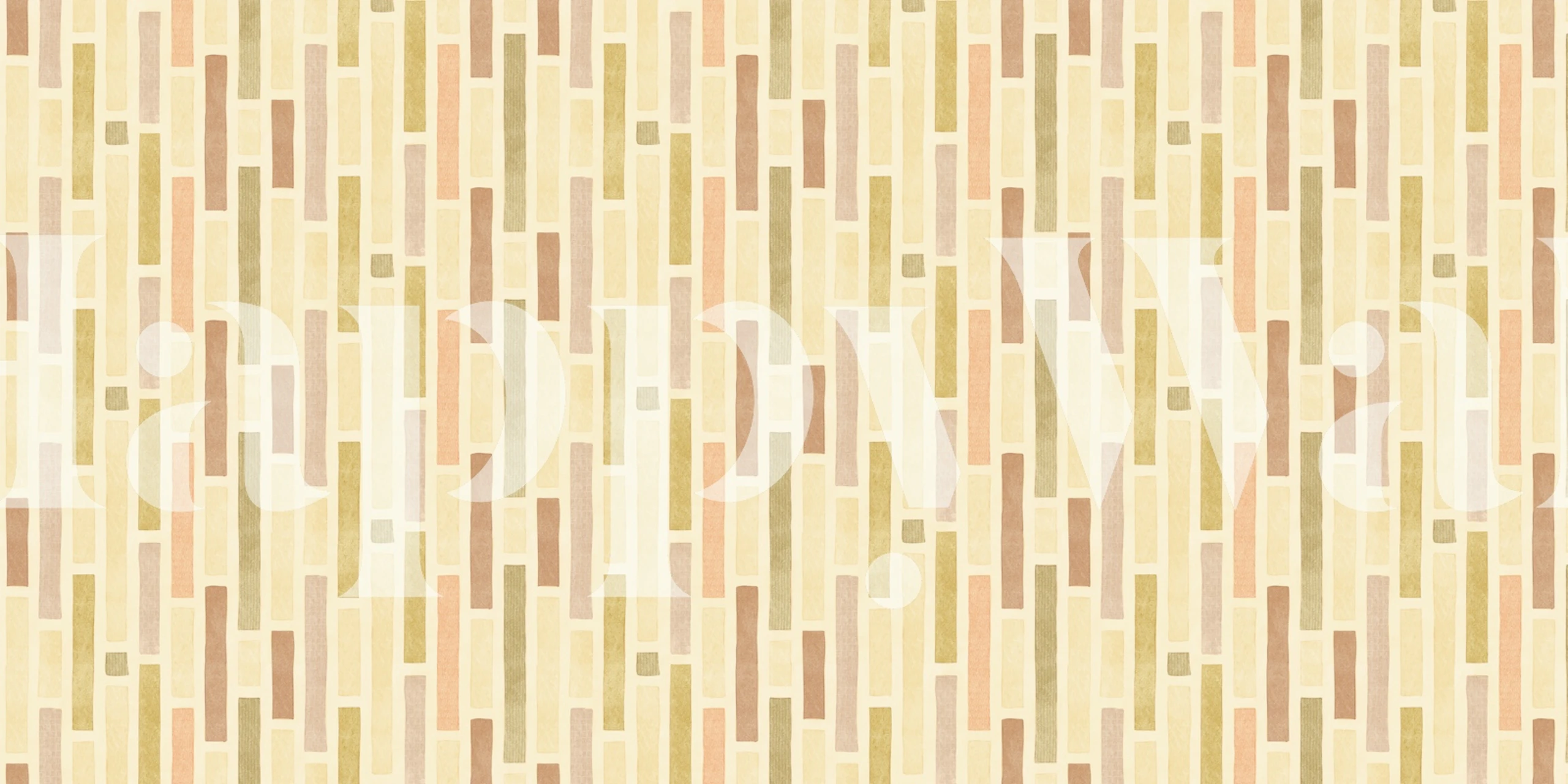 Erdtonfarbene geometrische Striped Bauhaus Tapete