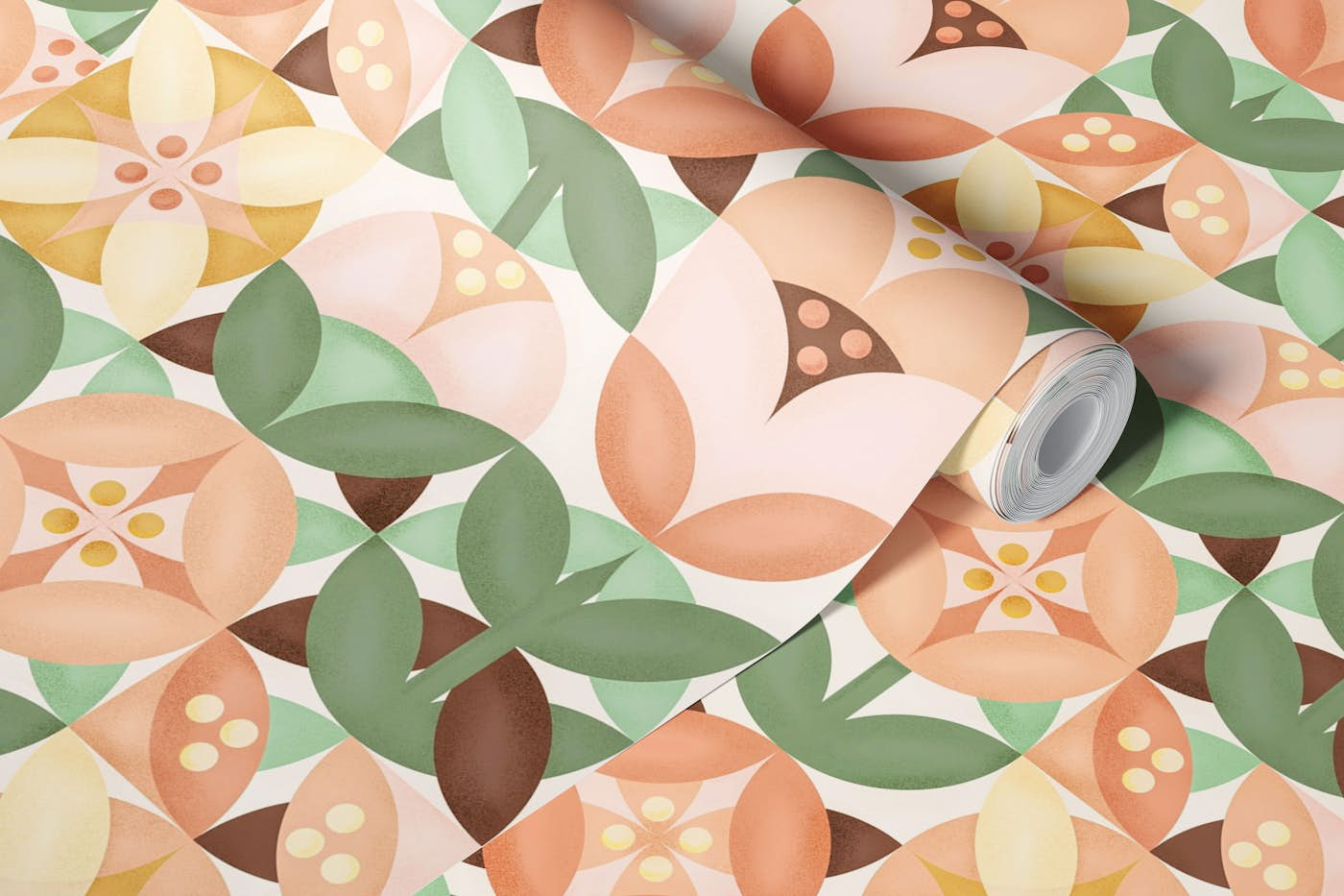 MID-CENTURY FLOWERS wallpaper roll