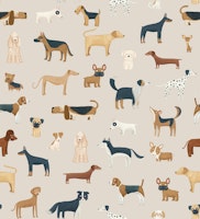Dog Breeds in Beige papiers peint