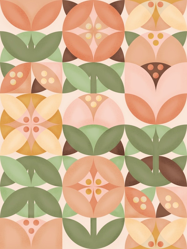 MID-CENTURY BIG FLOWERS