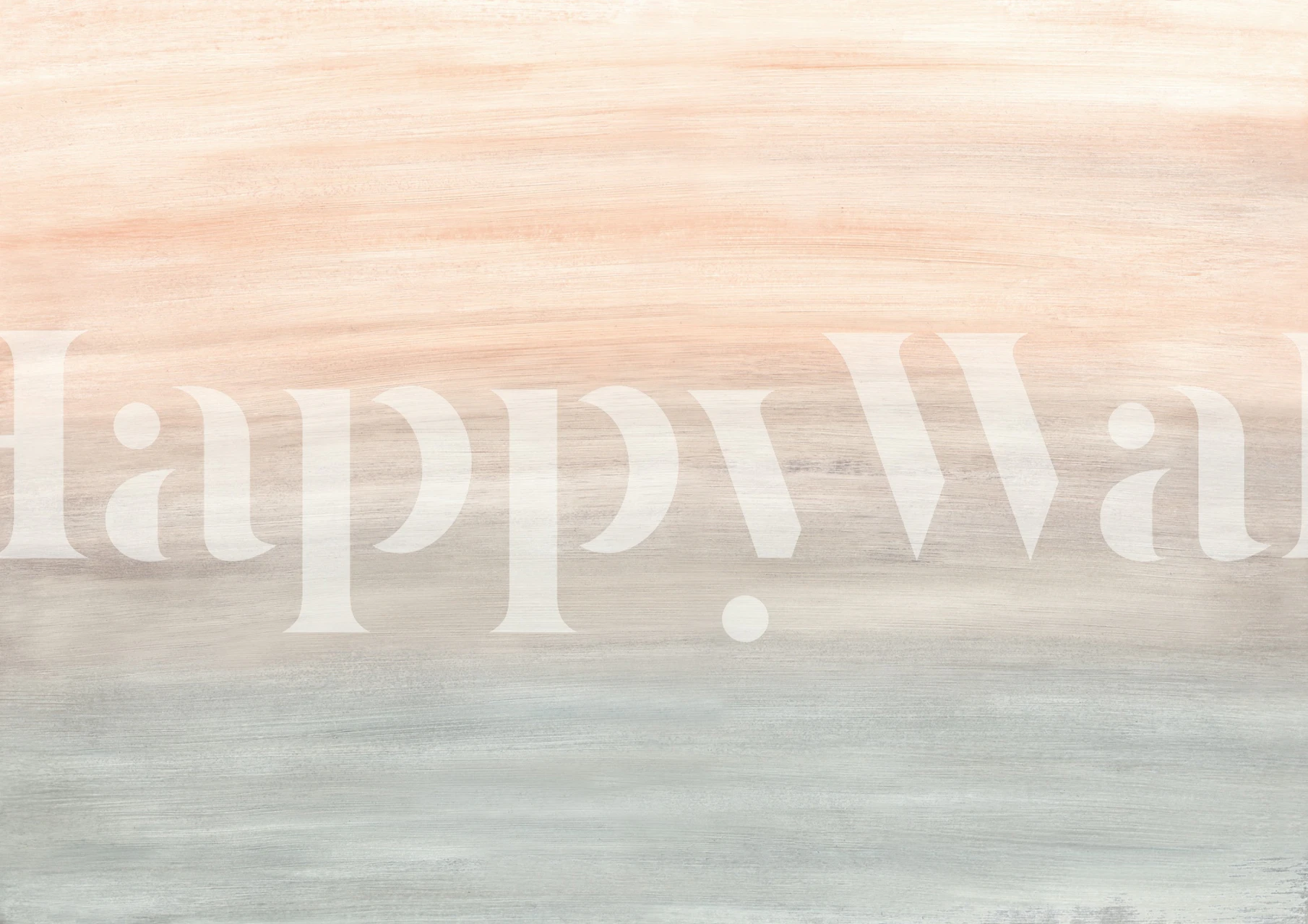 Pastel sunset gradient wall mural with soft orange, pink, and cream hues