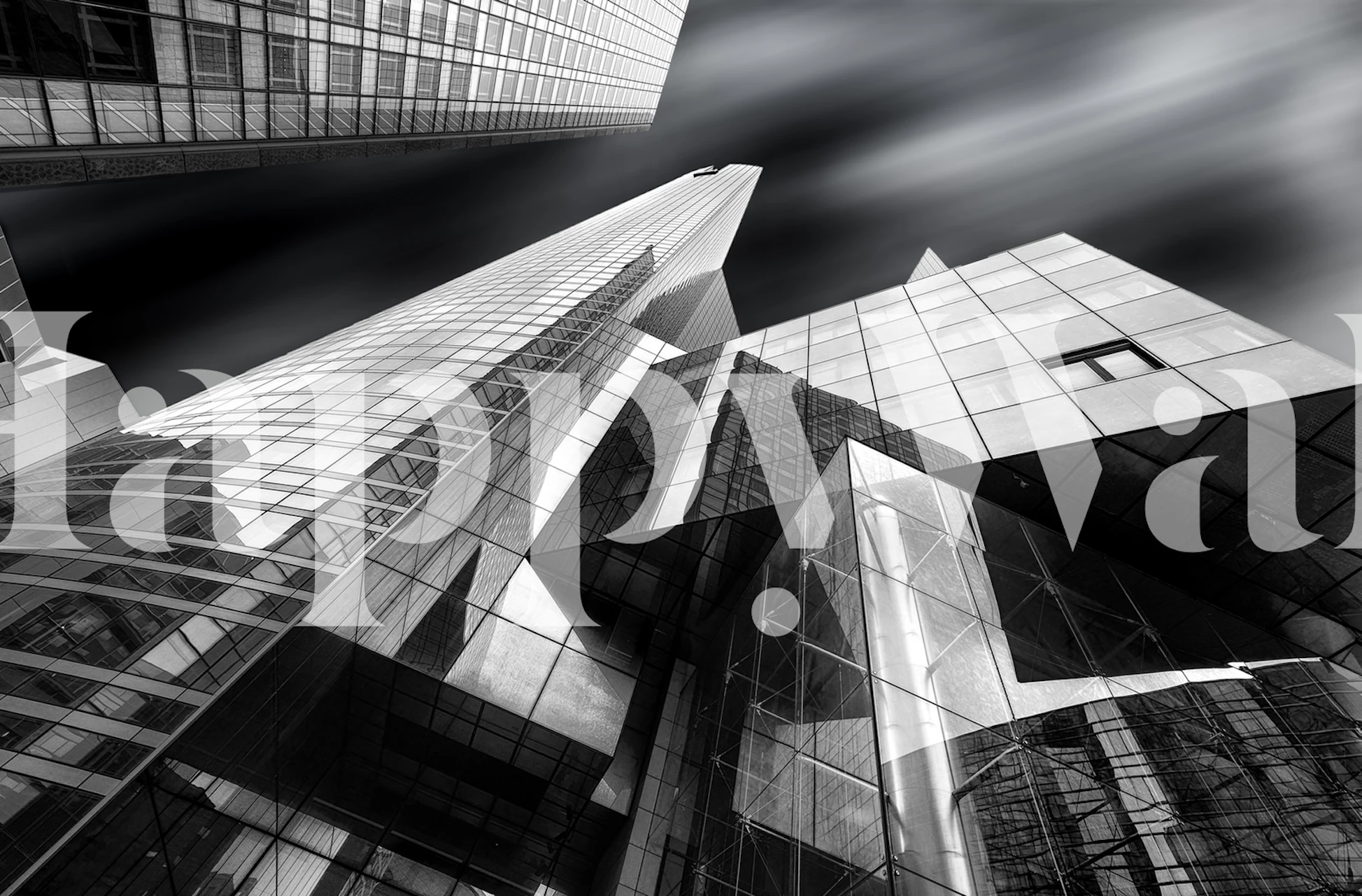 Abstract geometric patterns in black and white wallpaper