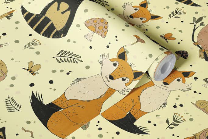 Cute Forest Animalswallpaper roll