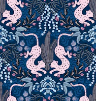 Moody tropical leopard tapete