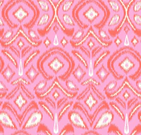 Ikat flower - vibrant pink and coral papel pintado