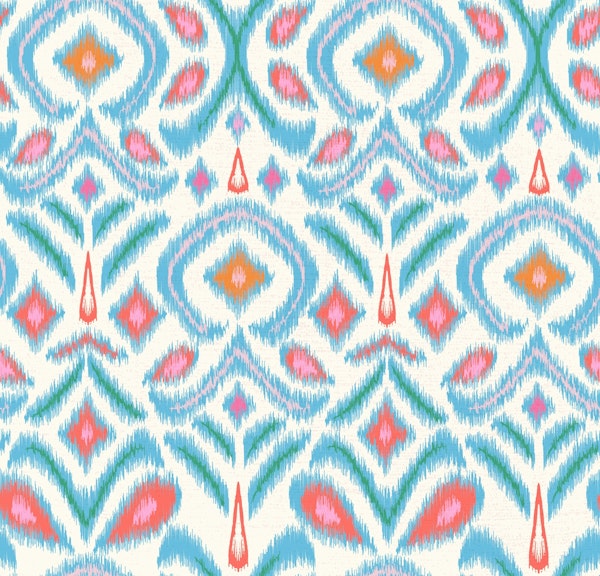 Ikat flower - multicolour