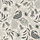Tropical toucan garden - black and beige