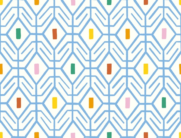 Bold minimalism - colourful and blue