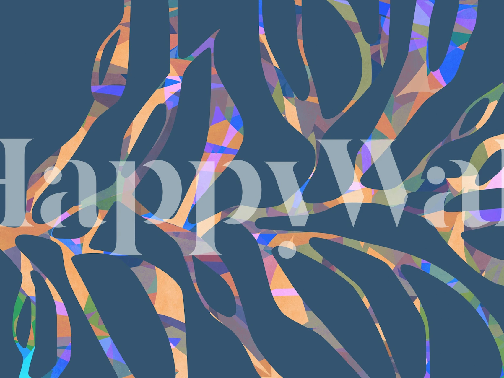 Aquarium tree wallpaper displayed in a room