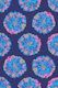 CHRYSANTHEMUMS Abstract Floral Dark Blue