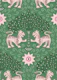 Tribal tiger - green and pink