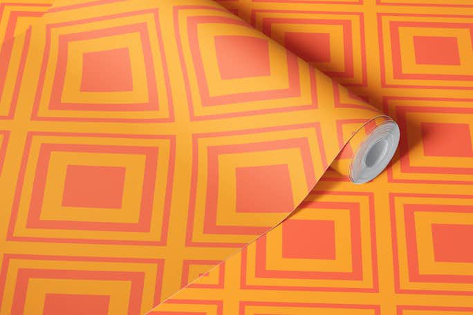 Bold orange crosswallpaper roll