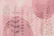 Whimsical Nature Shapes Pastel Pink