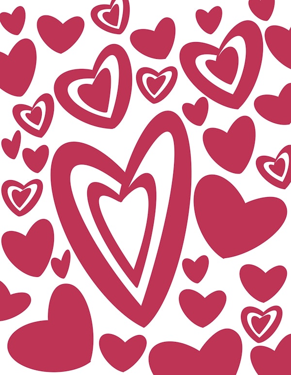 Red Hearts Pattern 1