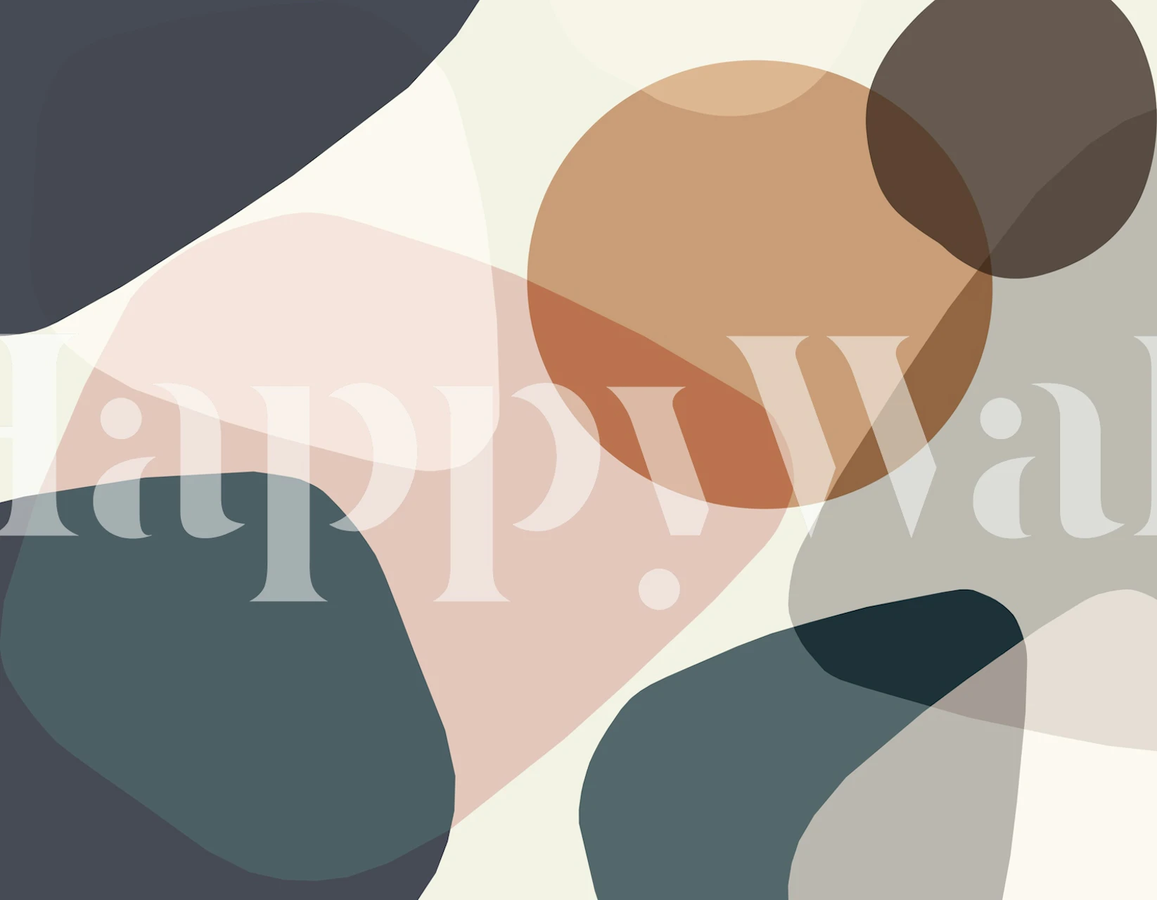 Abstract Stone Shapes Finesse 2 tapet i et rum