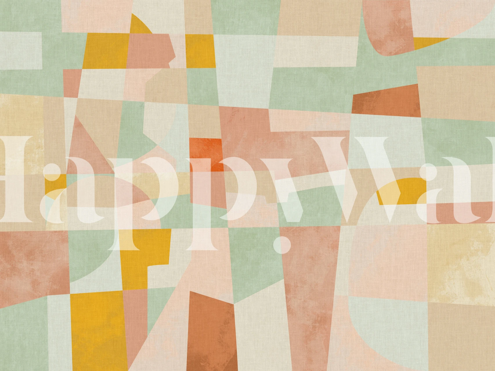 Unregular checkers wallpaper in a stylish room