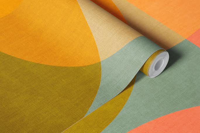 semi circles abstract 3wallpaper roll