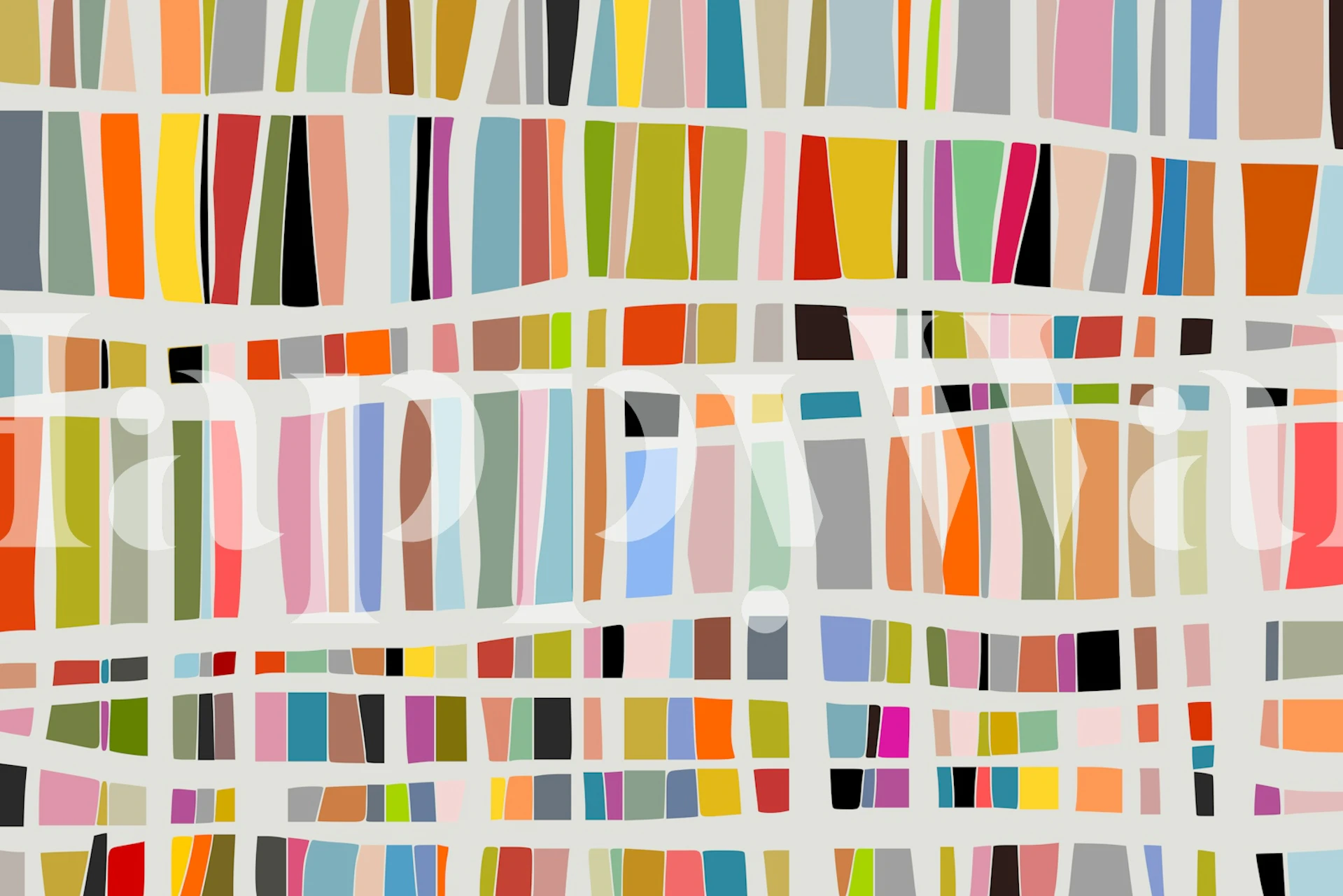 Couleurs vives et motifs géométriques en papier peint