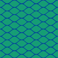 Blue Green Ogee Oval Pattern tapeta