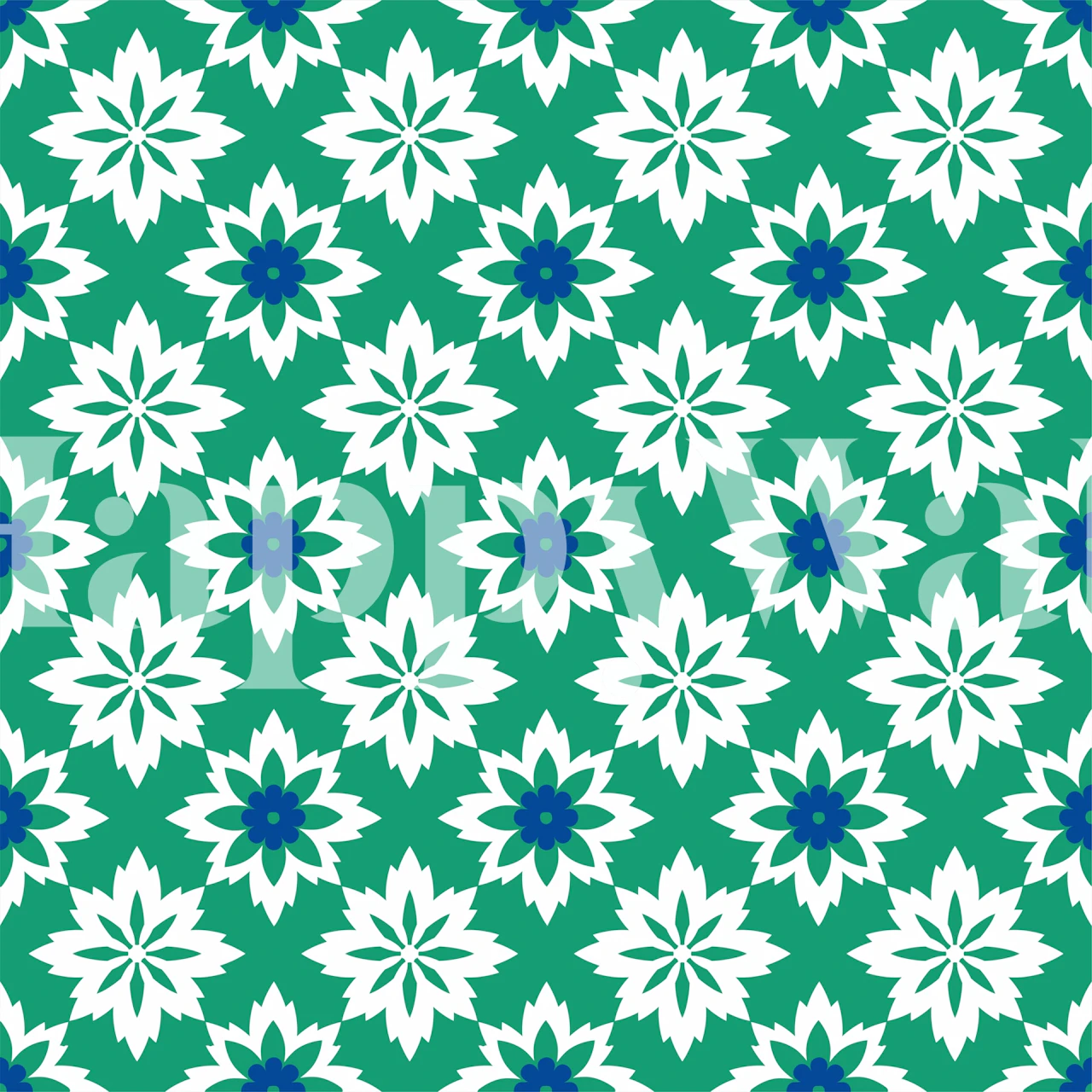 Moroccan ornament wallpaper in a room