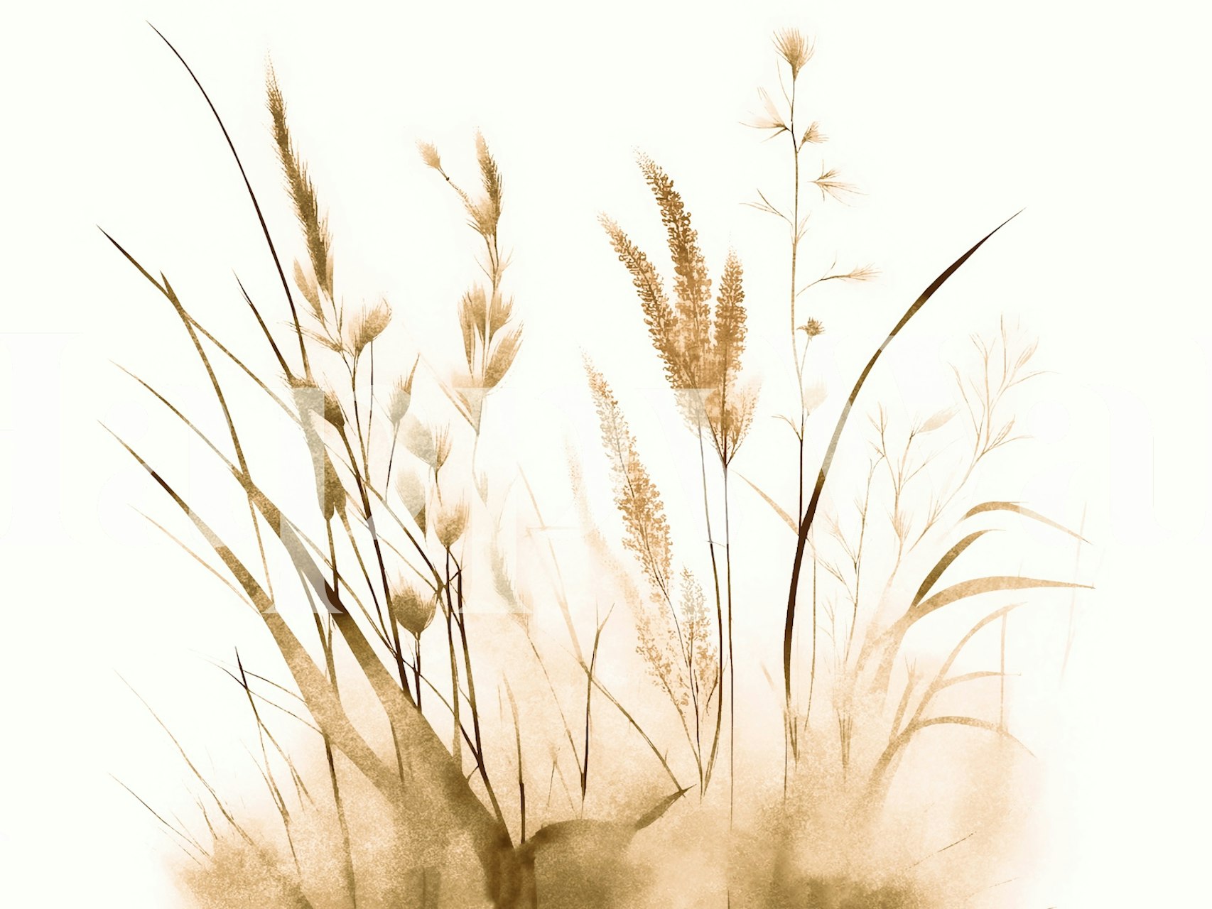 Papel de parede Delicate Botanicals em um ambiente de quarto