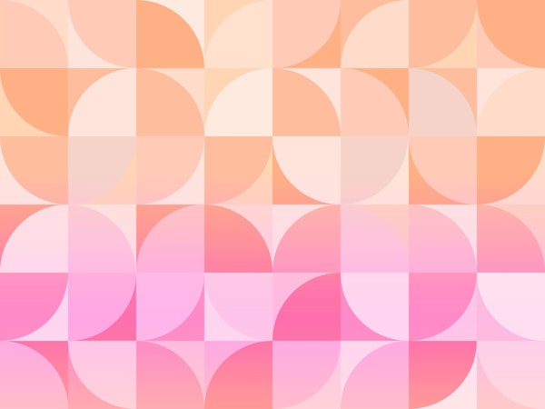 Peach Fuzz Pink Bauhaus