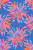 DAHLIA BURSTS Abstract Floral - Blue wallpaper