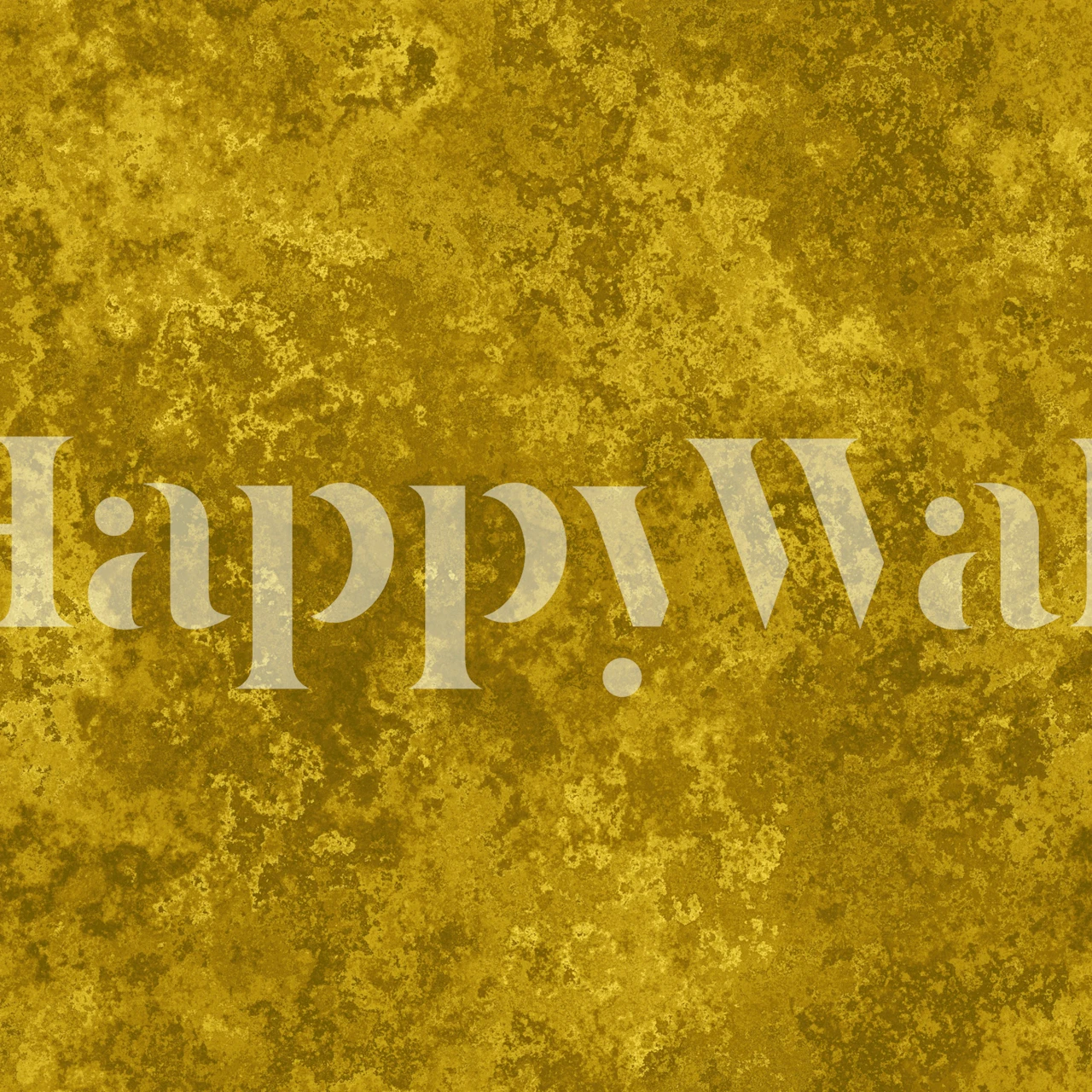 Subtle Moss Texture Mustard Yellow papel de parede em um quarto